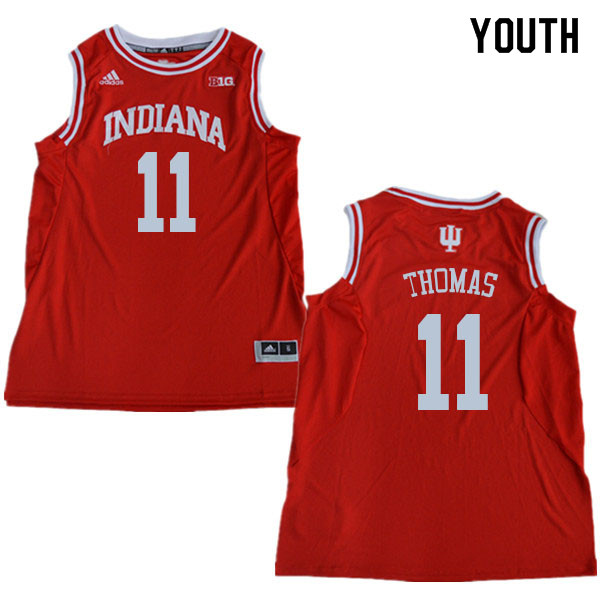 Youth #11 Isiah Thomas Indiana Hoosiers College Basketball Jerseys Sale-Red